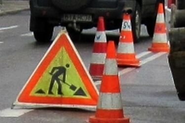 Nocne roboty na skrzyżowaniu Antoniuk Fabryczny - Berlinga