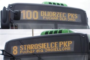 Białostocka komunikacja kibicuje Jagielloni