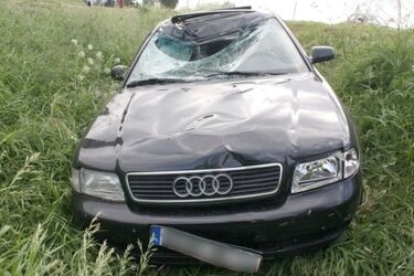 Audi potrąciło rowerzystę. Mężczyzna nie żyje
