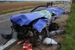 Zderzenie rozerwało samochód na pół. Kierowca nie przeżył
