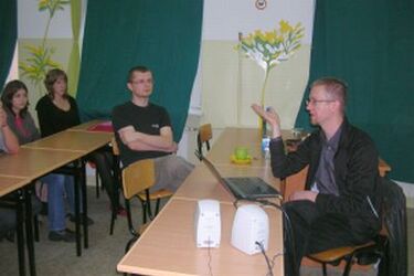Pierwsza lekcja z Bagińskim w Liceum STO