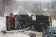 Na trasie Białystok - Łomża wywróciła się cysterna z gazem