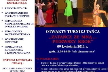 Zatańcz ze mną... pierwszy krok. Turniej tańca towarzyskiego dla dzieci i młodzieży