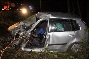 Czołówka z cysterną. 35-letni mężczyzna w ciężkim stanie