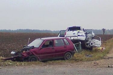 Śmiertelne zderzenie dwóch osobówek