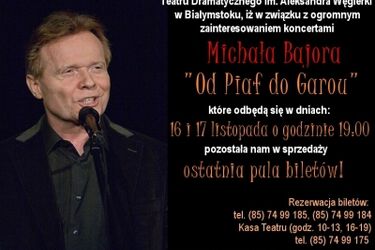 Michał Bajor - Od Piaf do Garou. Ostatnie bilety