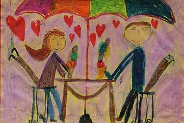 Dzieci namalowały pierwsze zauroczenie swoich dziadków