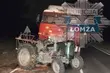 Zderzenie ciągnika z ciężarówką