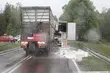 Zderzenie trzech tirów na krajowej 