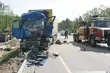 Zderzenie 3 ciężarówek na 