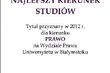 Wydział Prawa UwB z certyfikatem jakości kształcenia