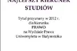 Wydział Prawa UwB z certyfikatem jakości kształcenia