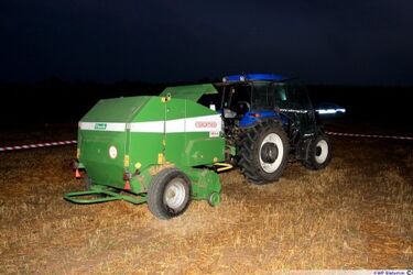 Tragedia na polu. Mężczyznę wciągnęła maszyna rolnicza