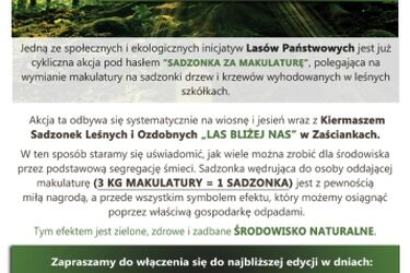 Odbierz sadzonkę za makulaturę