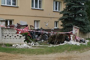 Śmiertelny skutek uderzenia w ogrodzenie