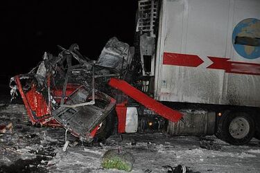 Na parkingu wybuchła białoruska ciężarówka