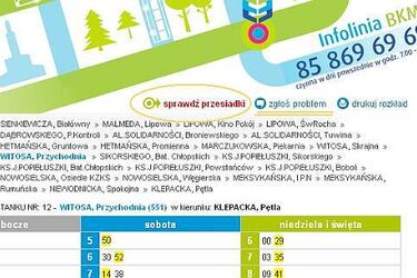 Rozkłady jazdy komunikacji miejskiej mają nowe funkcje