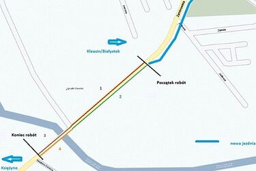 Poważne utrudnienia na drodze Białystok - Kleosin