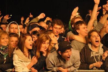 Happening "nagich" studentów 
