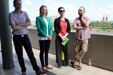 Balkon pałacu, wieża ratusza. Wszędzie można "Przeczytać Białystok" [WIDEO]