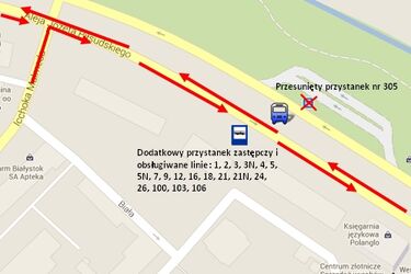 Przeniesiono jeden z przystanków na al. Piłsudskiego 