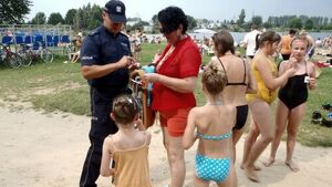 Akcja "Bezpieczna plaża" na białostockich Dojlidach