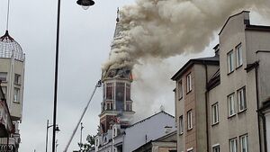 Pożar kościoła św. Wojciecha przy ul. Warszawskiej