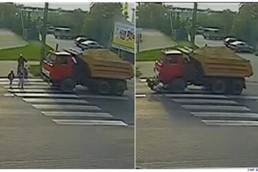 To wydarzyło się na przejściu dla pieszych. Kamera monitoringu nagrała wstrząsające ujęcie [WIDEO]