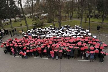 Żywa Flaga w Supraślu. Widać ją było z lotu ptaka [ZDJĘCIE]