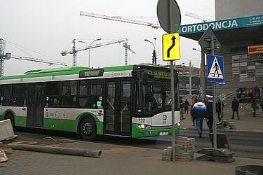 Fragment ul. Sienkiewicza zamknięty nawet dla autobusów. Są objazdy