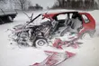 Zderzenie fiata z tirem. Pasażer został przetransportowany śmigłowcem do szpitala