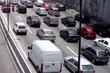 Ruch samochodowy w mieście. Korki w centrum