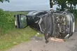 Wymuszenie pierwszeństwa. Fiat dachował