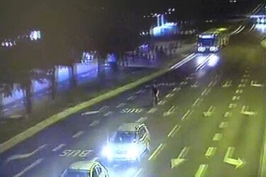 Rajd pijanego rowerzysty po al. Piłsudskiego [WIDEO]