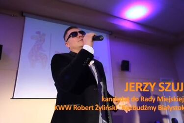Kandydat na prezydenta Białegostoku promuje się w rytmach disco polo [WIDEO]