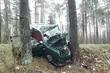 Wypadek volkswagena. Strażnicy graniczni pomogli rannemu pasażerowi