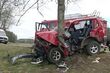Kobieta zakleszczona w aucie. Śmigłowiec zabrał ją do szpitala