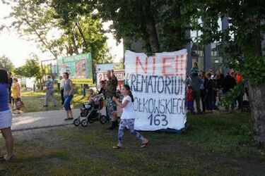 Mieszkańcy się nie poddają. Szereg protestów przeciw budowie krematoriów w Białymstoku [ZDJĘCIA]