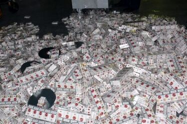 Blisko pół miliona paczek papierosów w rękach podlaskich celników