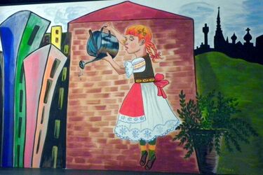 Dziewczynka z konewką podbija świat. Nasz mural przekracza granice