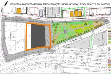 Rynek Sienny. Stanie tam duży budynek - białostocki "Kopernik"