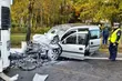 Czołówka z ciężarówką. 2 osoby są w szpitalu