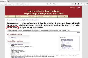 Zarządzanie "sprzedarzą". Nawet na UwB zdarzają się pomyłki