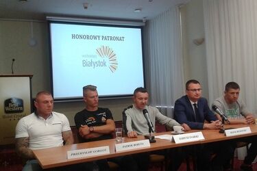 Dariusz Snarski z Dariuszem Michalczewskim na jubileusz Boxing Production