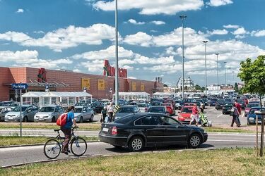Pożar w Centrum Handlowym Auchan przy ul. Hetmańskiej w Białymstoku
