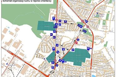 Dodatkowe pasy, ruch jednokierunkowy, zakazy, zalecane parkingi. Zmiany organizacji ruchu