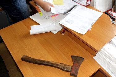 Starosielce. Mężczyzna groził znajomemu śmiercią, trzymając w ręku siekierę