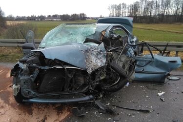 Wypadek w okolicy Łap. Droga jest zablokowana, wyznaczono objazdy