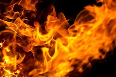 Pożar domu jednorodzinnego. 23-latek chciał sam gasić ogień, jest poparzony