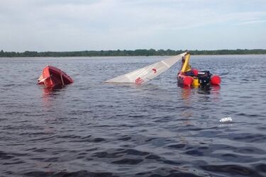 Akcja ratownicza na Siemianówce. Przewróciła się żaglówka